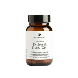 The Beauty Chef SUPERGENES Debloat & Digest Well – Digestive Support Supplement with Probiotics & Herbal Extracts for Bloating Relief – 60 Capsules