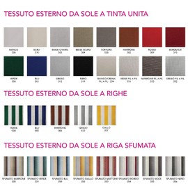 Panini Tessuti, Outdoor Sun Shade Sail Fabric 1 Quantity = 50cm 2 Quantity = 1 Metre Fixed Width of 140cm or 200cm Outdoor Gazebo Porch