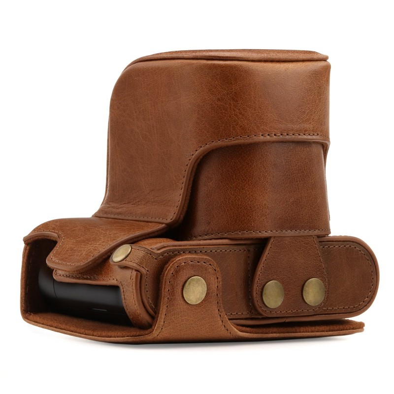 MegaGear Ever Ready Genuine Leather Camera Case compatible with Leica