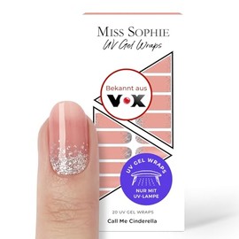 Original Miss Sophie UV Gel Nagelfolien I 20 ultra-d√ºnne Nagellack-Streifen Call Me Cinderella I UV Nagelfolien I H√§lt auf Natur- sowie lackierten, Acryl-, Gel- & Shellac-N√§geln