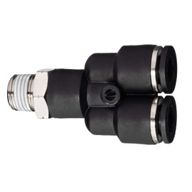 USA SEALING ZUSA-TF-PTC-2013 Nylon Push to Connect Tube Fittings Male Wye: 1/2" Tube 1/2" Tube