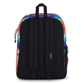 JanSport Cross Town Plus Backpack - Large Main Compartment, Side Water Bottle Pocket, 15-Inch Padded Laptop Sleeve - Red/Multi Hippie Days