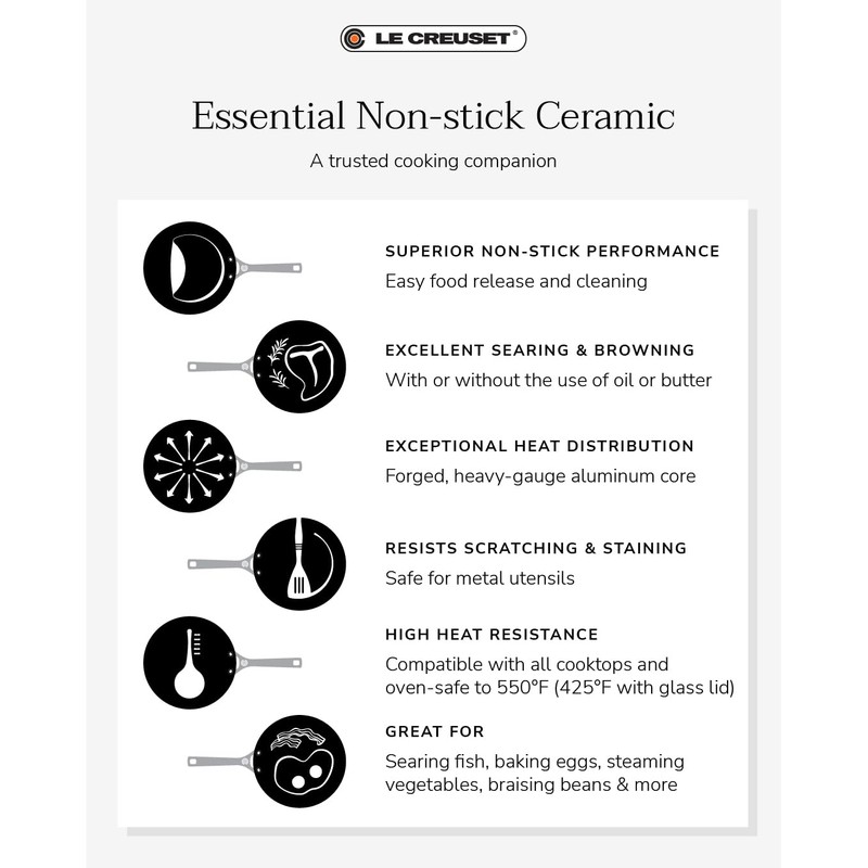 Le Creuset Essential Non-stick Ceramic Shallow Frying Pan, 11"