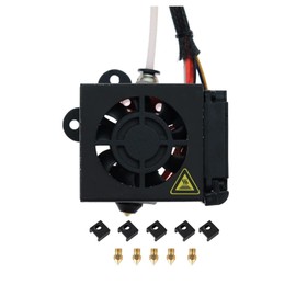 YLRR Ender 5 Plus Hot End Assembly, Ender 5 Hot End Original MK8 Extruder with Aluminum Heating Block 0.4mm Nozzle Teflon Tube for 3D Printer Ender-5 Plus/Ender 5/ Ender 5 Pro with 1.4m Cable