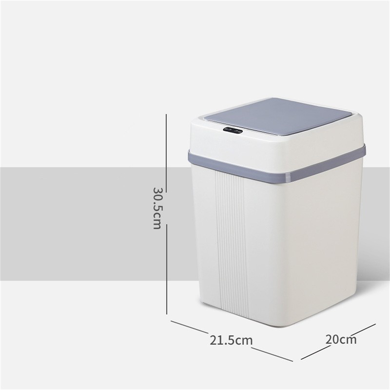 Trash Can 12L Smart Sensor Stable Dealing Cover Simple Style