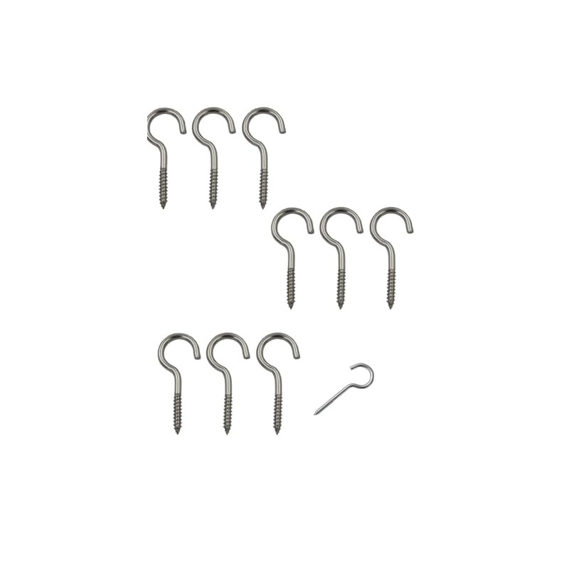 uvbws 10 Pcs Stainless Steel Ceiling Hooks 2-1/2 Inch Ceiling