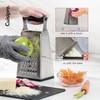 Cuisipro Stainless Steel Cheese Grater with Handle, 4 Sided Box
