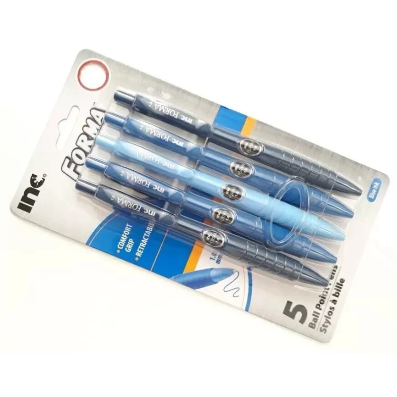Inc 10 PENS INC® FORMA™ COMFORT GRIP RETRACTABLE BALL POINT
