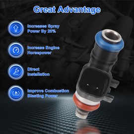 Fuel Injectors Set of 6 Compatible with Ford 2009-2012 Escape 2010-2012 Fusion Mazda 2009-2011 Tribute Mercury Mariner Milan 3.0L V6 Replace# 0280158189 FJ998 822-11217 9L8Z-9F593-A CM5155 4Holes