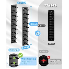 2 Pack Hat Organizer for Baseball Caps, Strong Adhesive Hat Rack for Wall, Multilayer Hat Storage Display Holder, Wall Mounted Hat Hooks Hold up to 20 Hats for Closet Door and Bedroom