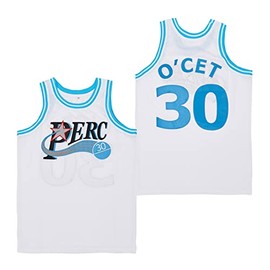 PERC30 Men's #30 Perc O'Cet Movie Basketball Jersey Stitched S-XXXL (as1, alpha, xx_l, regular, regular, White)