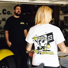 Hoonigan x Mooneyes Mascot Short Sleeve Tee White / 3XL