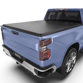 Soft Roll-Up Tonneau Cover Fit for Chevy Silverado 1500 / GMC Sierra 1500 New Body Style 2019-2025, Fleetside 5.8 Ft Bed (No Multi-Flex Tailgate)