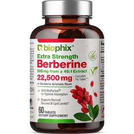 biophix Berberine High Absorption with Bioperine 22,500 mg 60 Tablets