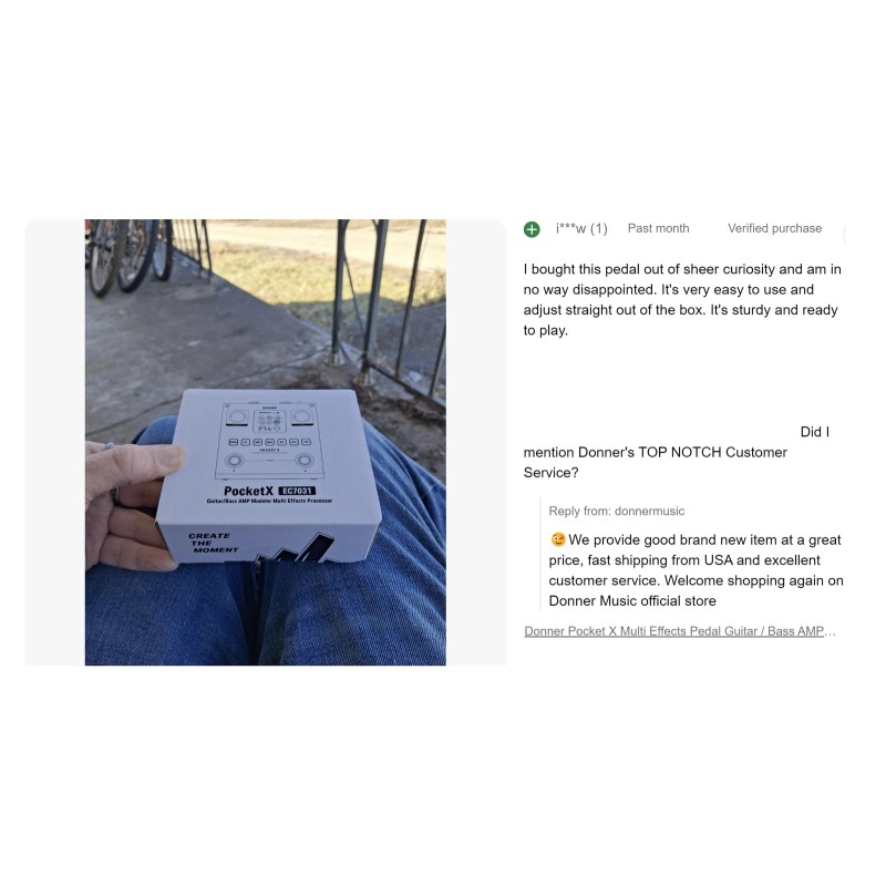 Donner Pocket X Multi Effects Pedal Electric Guitar & Bass