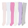 TupTam, Girls' Knitted Tights, Colourful Pattern, Pack of 6 -