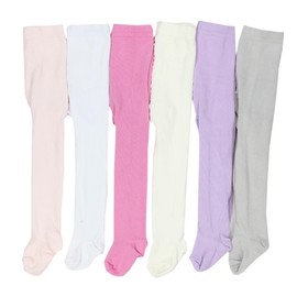 TupTam, Girls' Knitted Tights, Colourful Pattern, Pack of 6 - 62-74