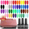 SUTOKAKA 30pcs Gel Nail Polish Kit, 27 Colors Hot Pink