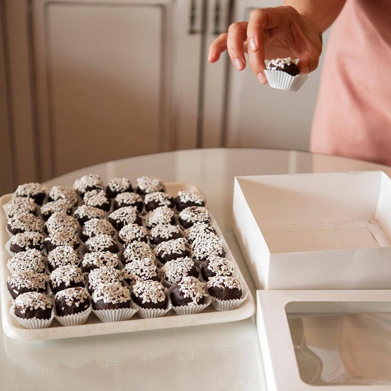1000 pirottini bianchi per cupcake, diametro 2,5 cm, in carta,