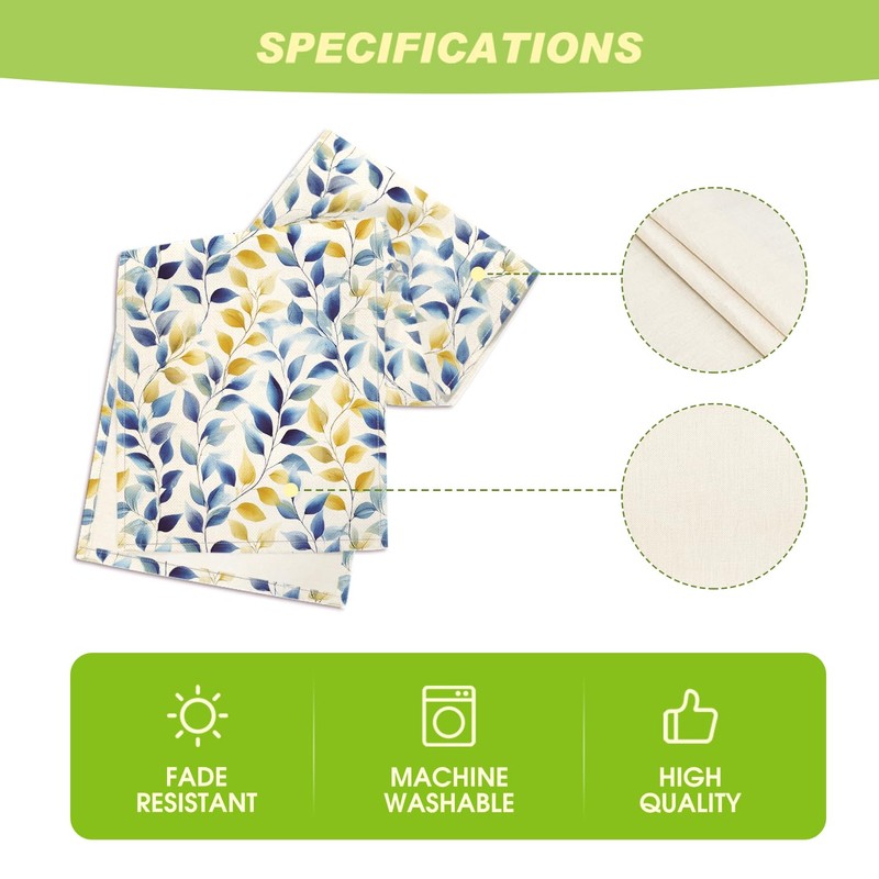 Leaves 210 GSM Summer Table Runner, Seasonal Spring Kitchen Dining