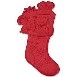 Sizzix Sizzx 3-D Impresslits Embossing Folder Christmas Stocking by Kath Breen | 665764 | Chapter 3 2022, Multicolor