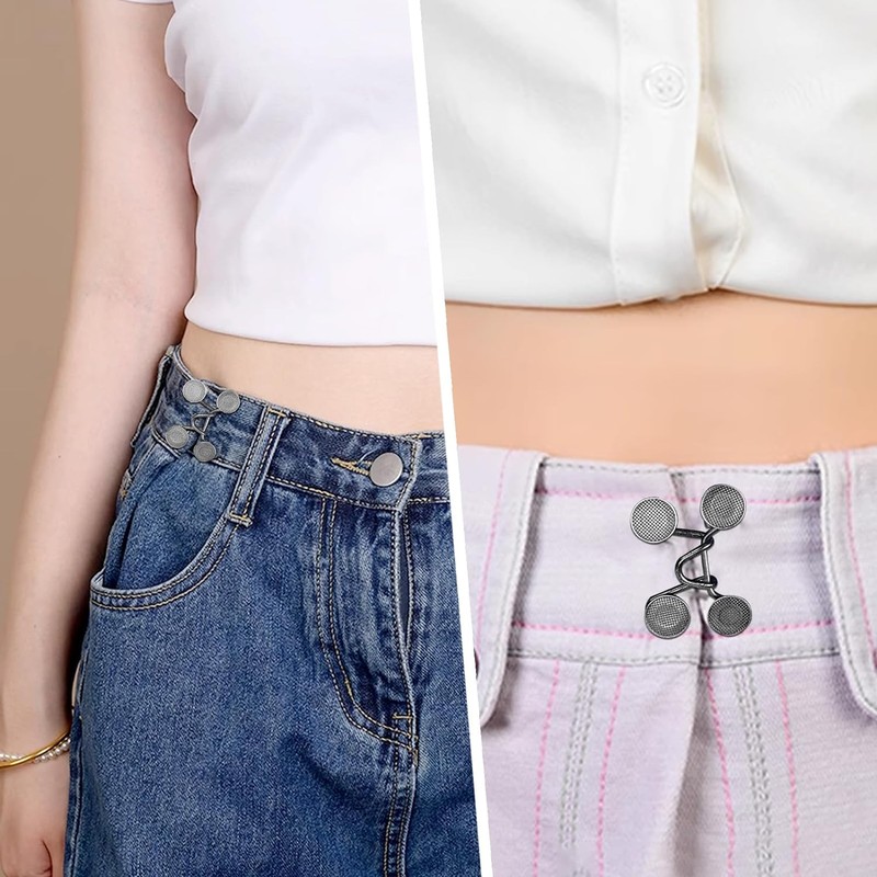 [GUANGUAN] Waist Adjustment Button 4-Piece Set Jeans Adjustment Button with
