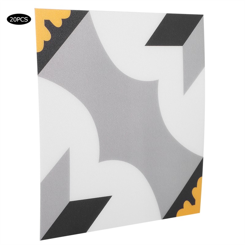 20PCS Ceramic Tile Sticker Waterproof Non Slip Wall Floor Sticker