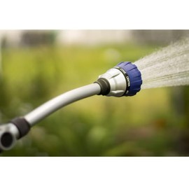 Thumb Control Garden Hose Wand, 8 Spray Patterns, Dual Shower Design, Adjustable Flow Nozzle for Outdoor Watering