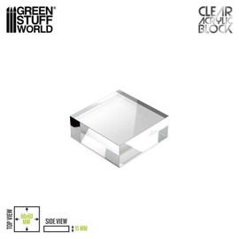 Greenstuff World GSWD-5853 Acrylic Display Stand, 2.4 x 2.4 x 0.6 inches (60 x 60 x 15 mm), Hobby Display Base