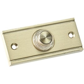 THOMAS & BETTS DH1633L 0 Lighted White, Push Chime Button, Solid Brass in A Satin Nickel Finish