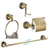 WINCASE Antique Brass Bathroom Accessories, Retro Adjustable Bathroom Hardware, Brass