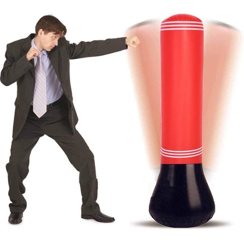 63inch Tall Inflatable Stress Punch Tower Free Standing Box Boxing