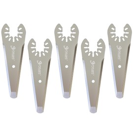 PAYA TOOLS 3" Tapered Universal Sealant Cutter,Oscillating Multi Tool Hook Knife Blade for Removing Deep Penetrating Adhesives, Caulking, Silicone (5-Pack)