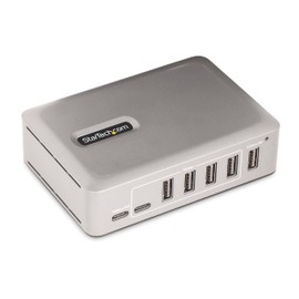 StarTech.com 7-Port USB-C Hub - 5X USB-A/2x USB-C - Self-Powered w/65W Power Supply - USB 3.1 10Gbps - Desktop/Laptop USB Hub w/3ft USB-IF Certified Locking Cable - USB C Splitter, TAA
