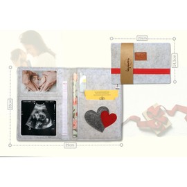 leymoon - Maternity Log Cover, Gift for Pregnant Women and Mums with Many Compartments for Maternity Passport, Ultrasound Pictures, Children's Examination Book, Vaccination Certificate etc. (Maternity