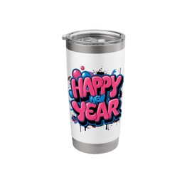 Happy New Year 2025 New Years Eve Stainless Steel Insulated Tumbler