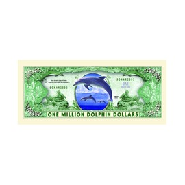American Art Classics Dolphin Novelty $Million$ Dollar Bill Collectible in Collector Grade Currency Holder - Best Gift for Lovers of Dolphins
