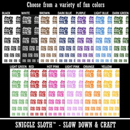 Jingle All the Way Christmas Holiday Temporary Tattoo Water Resistant Fake Body Art Set Collection - Brown (One Sheet)