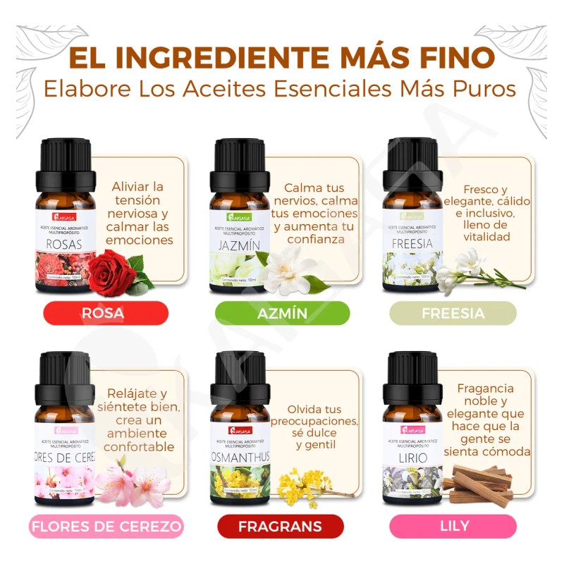 Kaisasa Kit De 12 Aceites Esenciales Aromaterapia Natural