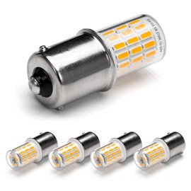 Ziomitus BA15S Led 12V Landscape RV Camper Interior Light Bulbs, 1156 1141 2700k Warm White,DC Bayonet Single Contact Base BA15S Bulbs for Marine Boat Trailer Lights,5 Pack