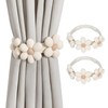 Curtain Tiebacks | Magnetic Wood Bead Curtain | Sunflower Curtain