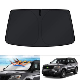 KUST Parasol para Ford Explorer SUV 2011-2019, parasol plegable para ventanilla y parasol bloquea los rayos UV