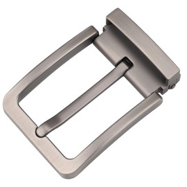 McFanBe 1.5 Inches (38-40 mm) Belt Buckle Single Prong Square Replacement Buckle for Men Women Belt (Grey18)