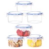 Pack of 6 300 ml Round Food Storage Containers, Airtight