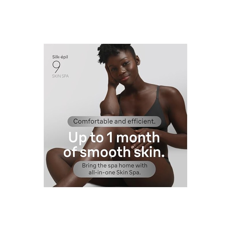 Braun Silk-épil 9 SkinSpa Epilator, Wet & Dry, 9-080, Silver