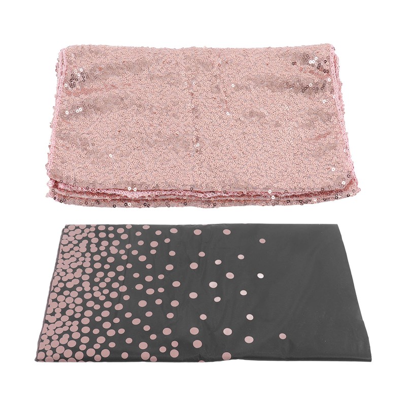 Rose Gold Dot Party Tablecloth Waterproof Polka Dot Design Rectangular