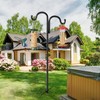 Double Shepherds Hooks for Outdoor, 76" Heavy Duty Bird Feeder