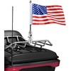 Motorcycle Flag Pole Fold Down 90° and American Premium Double