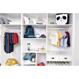 Quality Children's Plastic Non Velvet Non-Flocked Thin Compact Hangers Swivel Hook for Shirts Blouse Coats (White, 240)