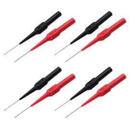 Stainless Steel Back Probe Pins Kit, Non-Destructive Insulation Wire Piercing Test Leads, Fieldpiece Multimeter Tester Probes Needle for Banana Socket Plug, Car Tester
